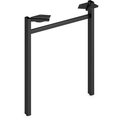 Hon Leg, Straight, f/24"D Mod Worksurfaces, 24"W, Black HONLPLLEG24UBLK